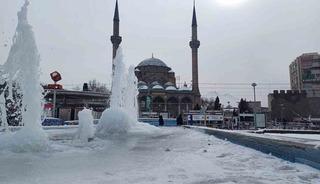 Kayseri buz tuttu