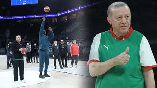 Son dakika: Cumhurbaşkanı Erdoğan, Shaquille O'Neal ile basketbol oynadı: İşte o anlar!