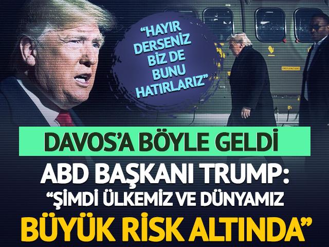 Trump'tan Davos'ta 'Gr&ouml;nland' mesajı: "D&uuml;nyanın korunması i&ccedil;in bir buz par&ccedil;ası istiyoruz"