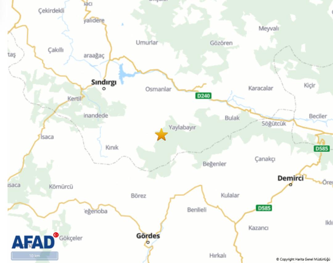 SON DAKİKA | AFAD duyurdu: Balıkesir Sındırgı da 4.5 b&uuml;y&uuml;kl&uuml;ğ&uuml;nde deprem! 1