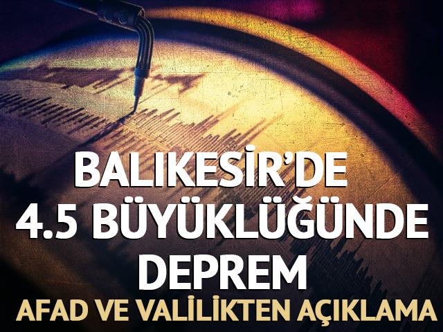 SON DAKİKA | AFAD duyurdu: Balıkesir Sındırgı'da 4.5 b&uuml;y&uuml;kl&uuml;ğ&uuml;nde deprem!