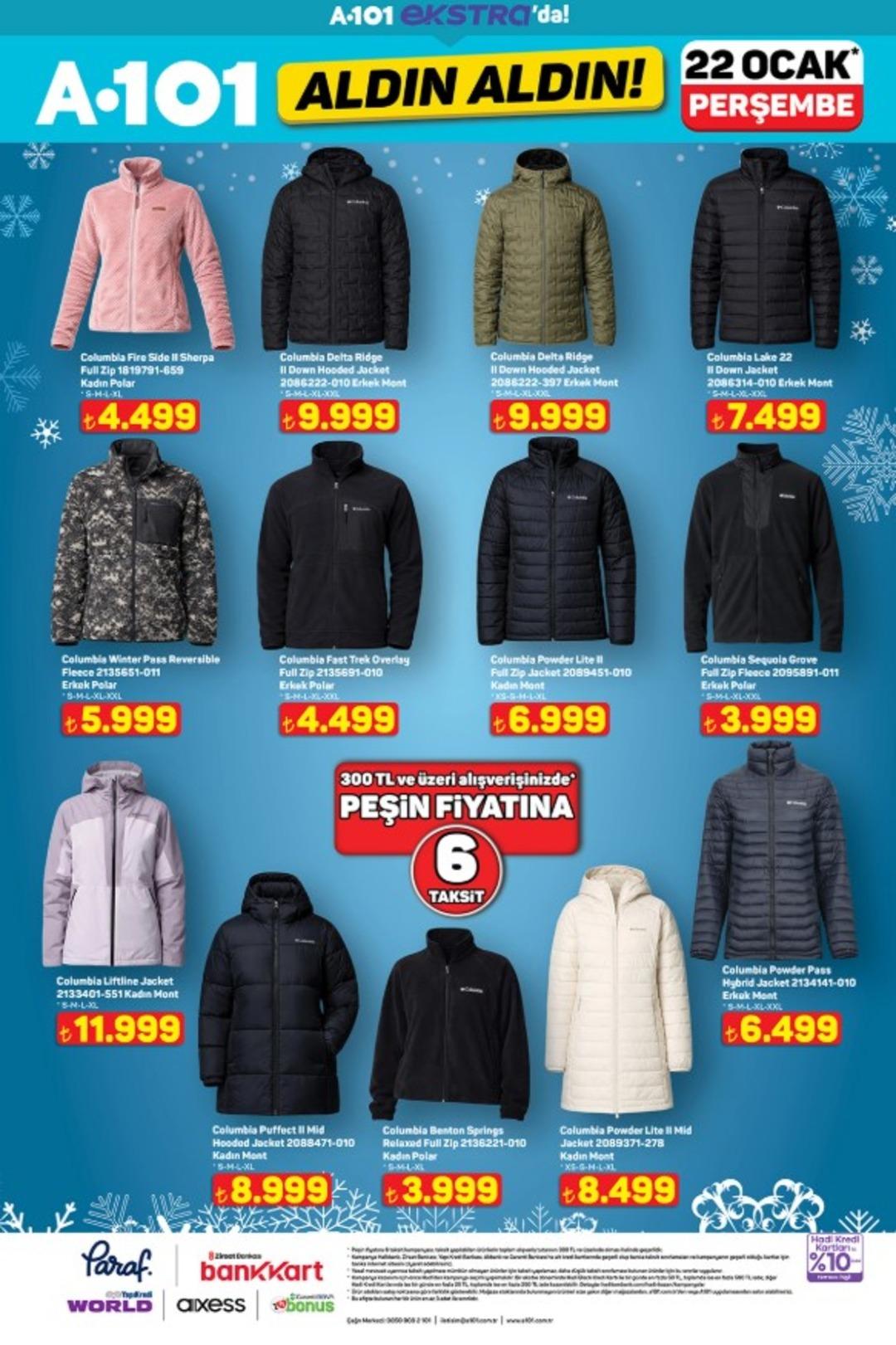 A101 e Columbia mont modelleri geliyor! 22 Ocak 2026 A101 katalog yayınlandı! 18