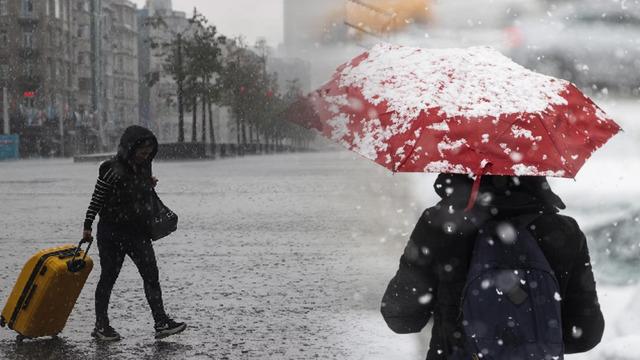 Meteoroloji uyardı: Türkiye'nin doğusunda kar, batısında yağmur var! İstanbul'da sağanak yağış