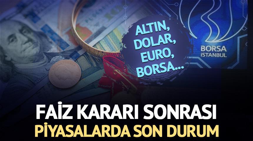 TCMB faiz kararı sonrası piyasalarda son durum (Altın, dolar, euro, borsa)