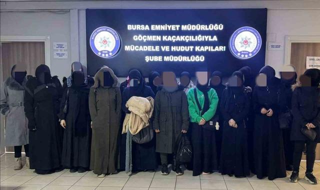 Ka&ccedil;ak yabancı uyruklu şahısların &ccedil;alıştırıldığı iş yerine operasyon : 46 g&ouml;&ccedil;men yakalandı 1