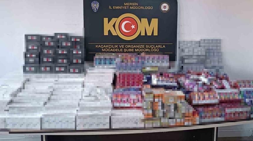 Mersin&rsquo;de binlerce ka&ccedil;ak &uuml;r&uuml;n ele ge&ccedil;irildi