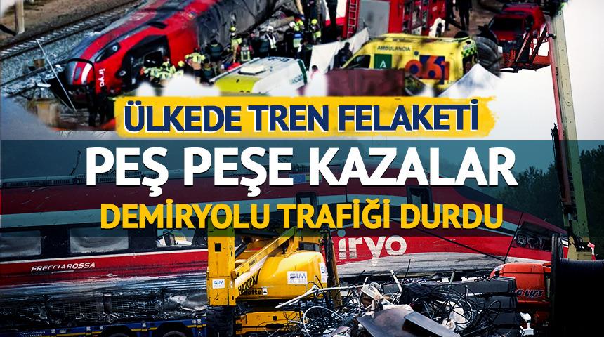 İspanya'da peş peşe tren kazaları! 44 kişi hayatını kaybetti