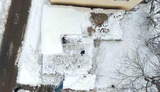 Muş&rsquo;ta tek katlı evler kara g&ouml;m&uuml;ld&uuml;