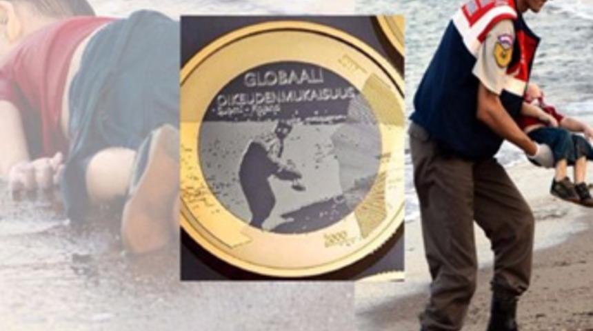 Finlandiya 5 euroya Aylan'ın fotoğrafını bastı