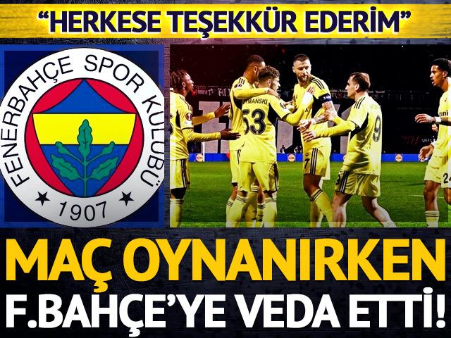 Fenerbah&ccedil;e'de ma&ccedil; oynanırken Szymanski ayrıldığını a&ccedil;ıkladı!