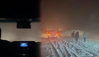 Kar esareti! Erzincan-Sivas karayoluna &ccedil;ığ d&uuml;şt&uuml;, ulaşım durdu