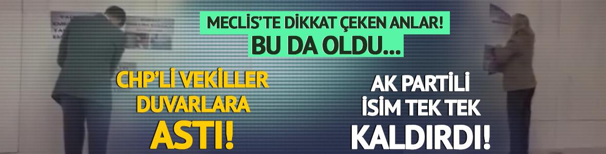 Meclis'te CHP'liler astı, AK Partili vekil s&ouml;kt&uuml;