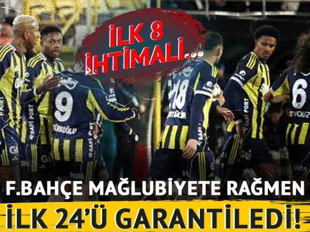 Fenerbah&ccedil;e Aston Villa'ya mağlup olsa da ilk 24'&uuml; garantiledi! İlk 8 şansı ise...