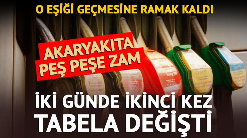 Akaryakıta peş peşe zam!