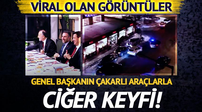 &Ccedil;akarlı ara&ccedil;larla ciğer keyfi! Saadet Partisi Genel Başkanı Arıkan'ın g&ouml;r&uuml;nt&uuml;leri g&uuml;ndem oldu