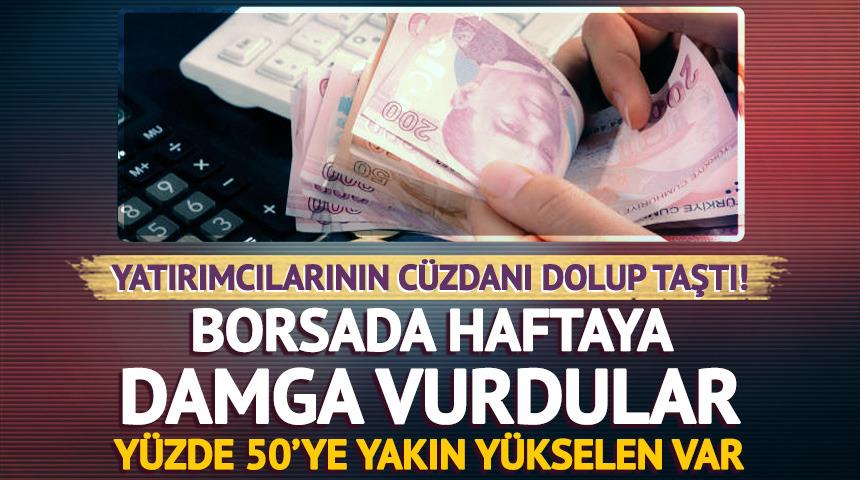 Beş g&uuml;nde 100 bin TL&rsquo;yi 150 bin TL yapan hisseler belli oldu! Y&uuml;zde 50&rsquo;ye yakın kazandıran hisseler