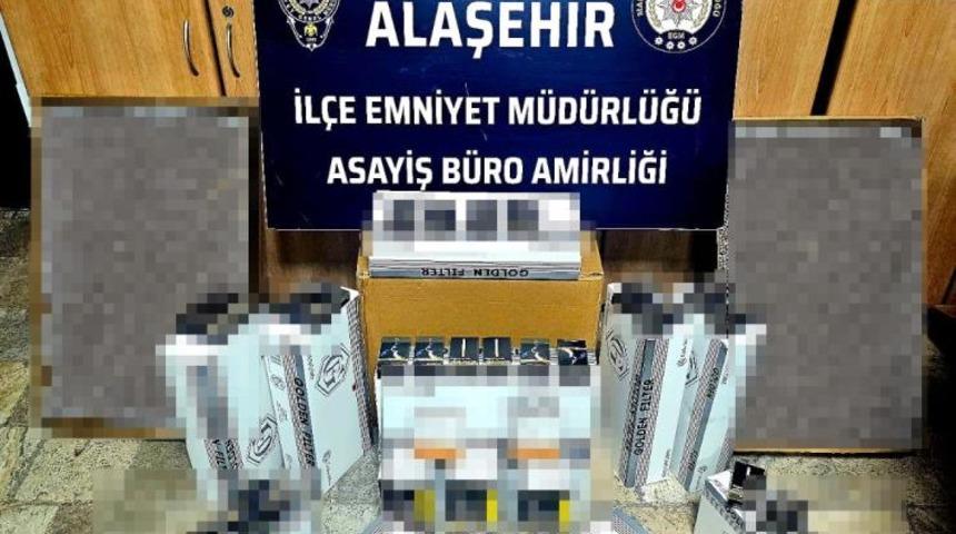 Alaşehir'de 23 bin 750 adet ka&ccedil;ak makaron ele ge&ccedil;irildi