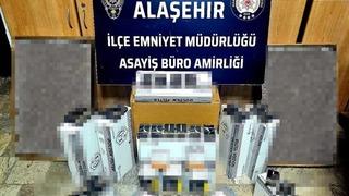 Alaşehir'de 23 bin 750 adet kaçak makaron ele geçirildi