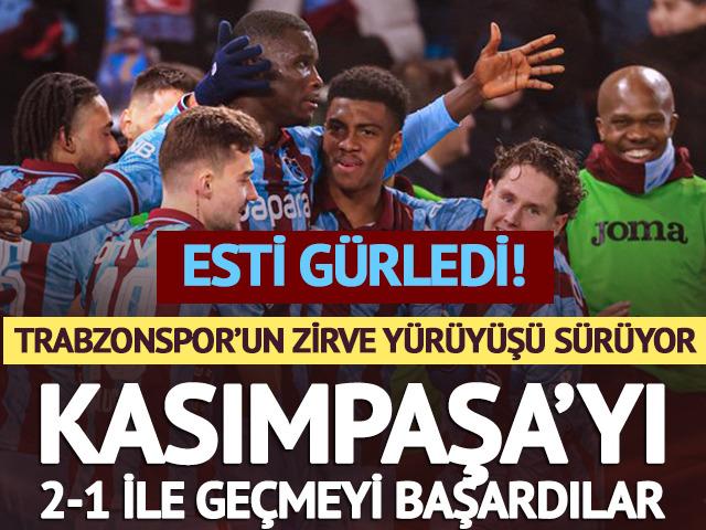 Trabzonspor  Kasımpaşa'yı 2-1 ile ge&ccedil;ti ve zirve takibini s&uuml;rd&uuml;rd&uuml;!