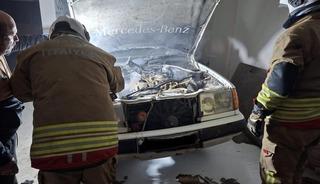 Samandağ&rsquo;da otomobil yangını