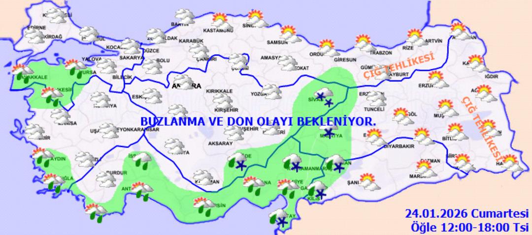 Havalar şaşırtacak! Kış ortasında sıcaklıklar artıyor (24 Ocak 2026 hava durumu tahmini) 3