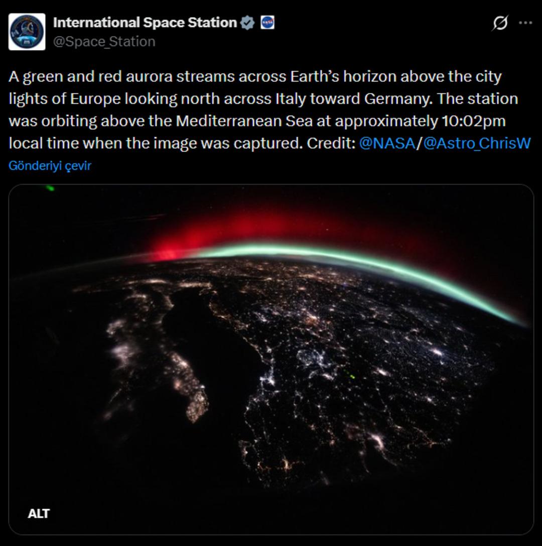 Kuzey Işıkları Avrupa &uuml;zerinde g&ouml;r&uuml;ld&uuml; 1