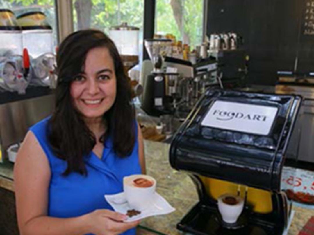 Kahve k&ouml;p&uuml;ğ&uuml;ne desen baskı!