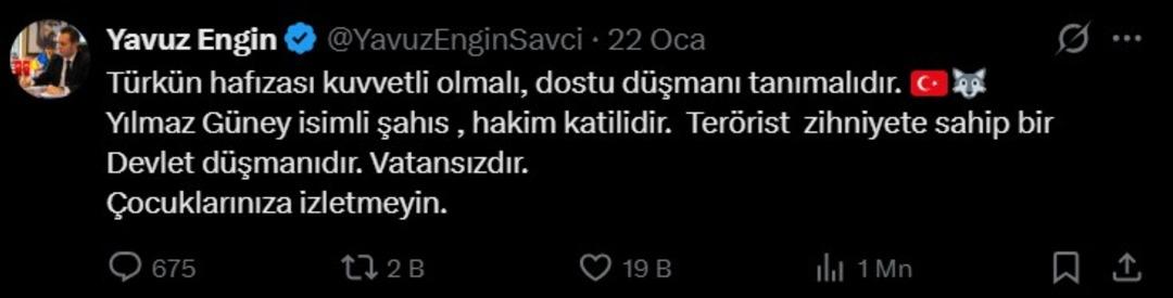Savcı Yavuz Engin&rsquo;den &ccedil;ok konuşulacak Yılmaz G&uuml;ney &ccedil;ıkışı! İki usta ismi işaret etti 2