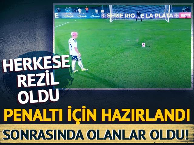 Penaltı i&ccedil;in topun başına ge&ccedil;ti, hayatının şokunu yaşadı! Panenka faciası pahalıya patladı