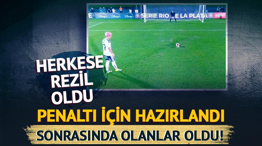 Penaltı i&ccedil;in topun başına ge&ccedil;ti, hayatının şokunu yaşadı! Panenka faciası pahalıya patladı