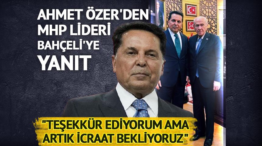 Ahmet &Ouml;zer'den Bah&ccedil;eli'ye yanıt!