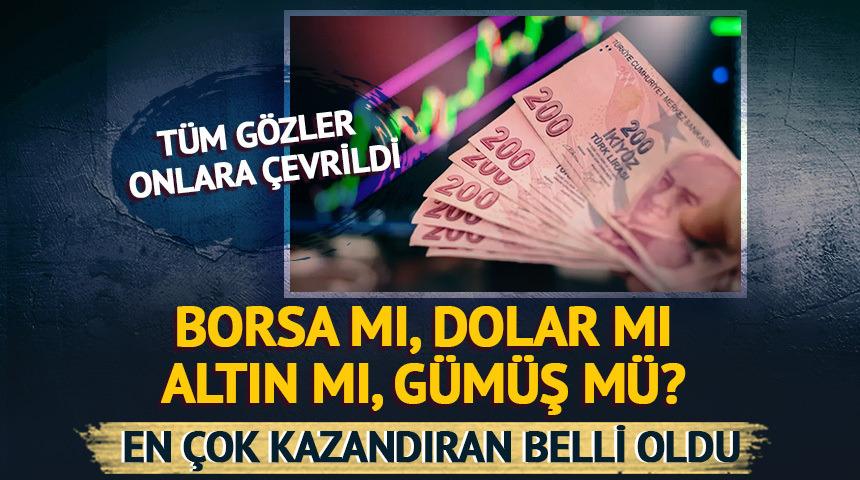 Borsa mı, dolar mı, altın mı, g&uuml;m&uuml;ş m&uuml;? Yatırımcısına en &ccedil;ok kazandıran belli oldu