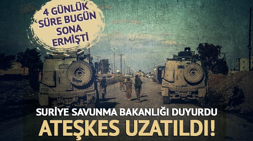 Suriye'de ateşkes 15 g&uuml;n daha uzatıldı