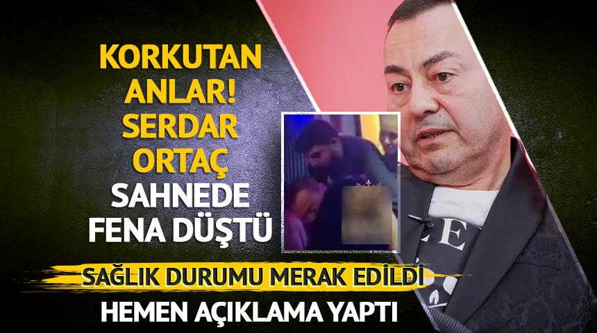 Korkutan anlar: Serdar Orta&ccedil; sahnede fena d&uuml;şt&uuml;