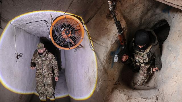 YPG'nin Suriye'deki tünelleri görüntülendi! İnternet, sabit hat telefonu, kablolar...