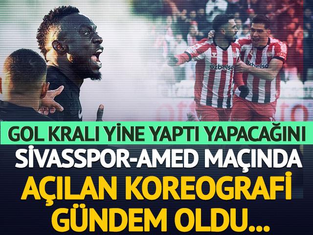 Sivasspor taraftarlarından Amed ma&ccedil;ında T&uuml;rk bayrağı koreografisi!