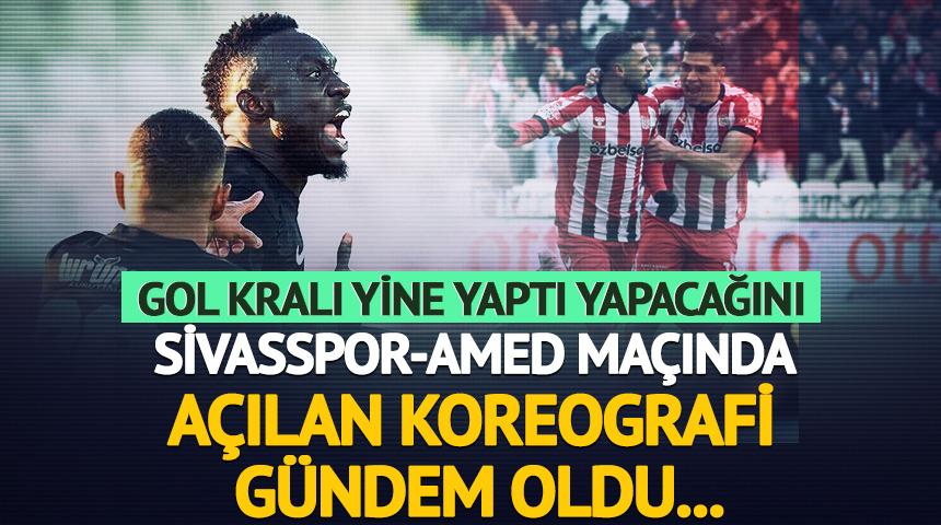 Sivasspor taraftarlarından Amed ma&ccedil;ında T&uuml;rk bayrağı koreografisi!