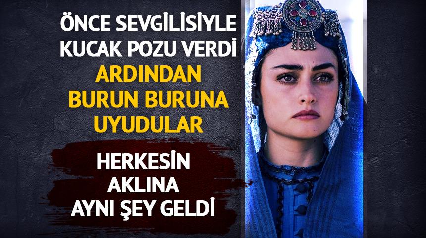 Sevgilisiyle burun buruna uyurken poz verdi! Herkesin aklına aynı şey geldi