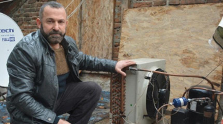 Buzdolabı motoruyla evi ısıtıyor
