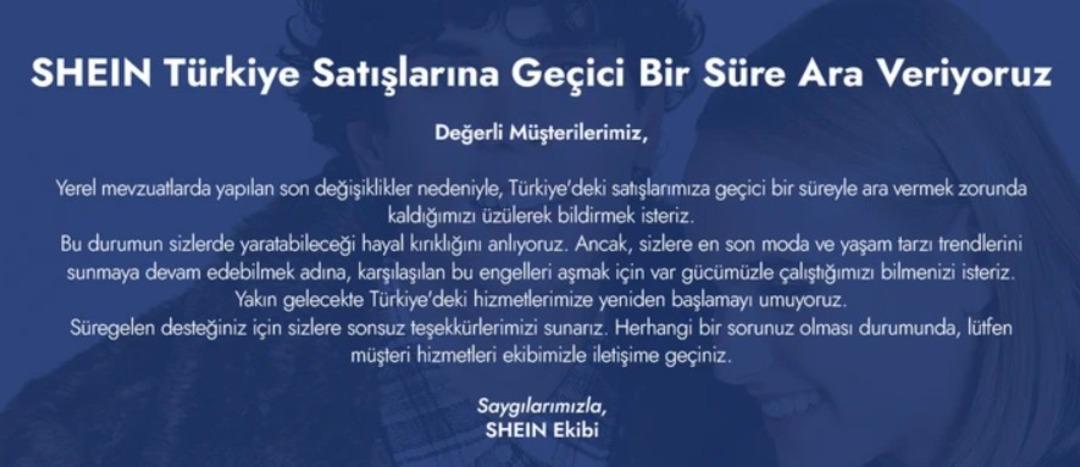 Shein açıkladı: Türkiye deki satışlarına geçici bir süre ara verdi 2