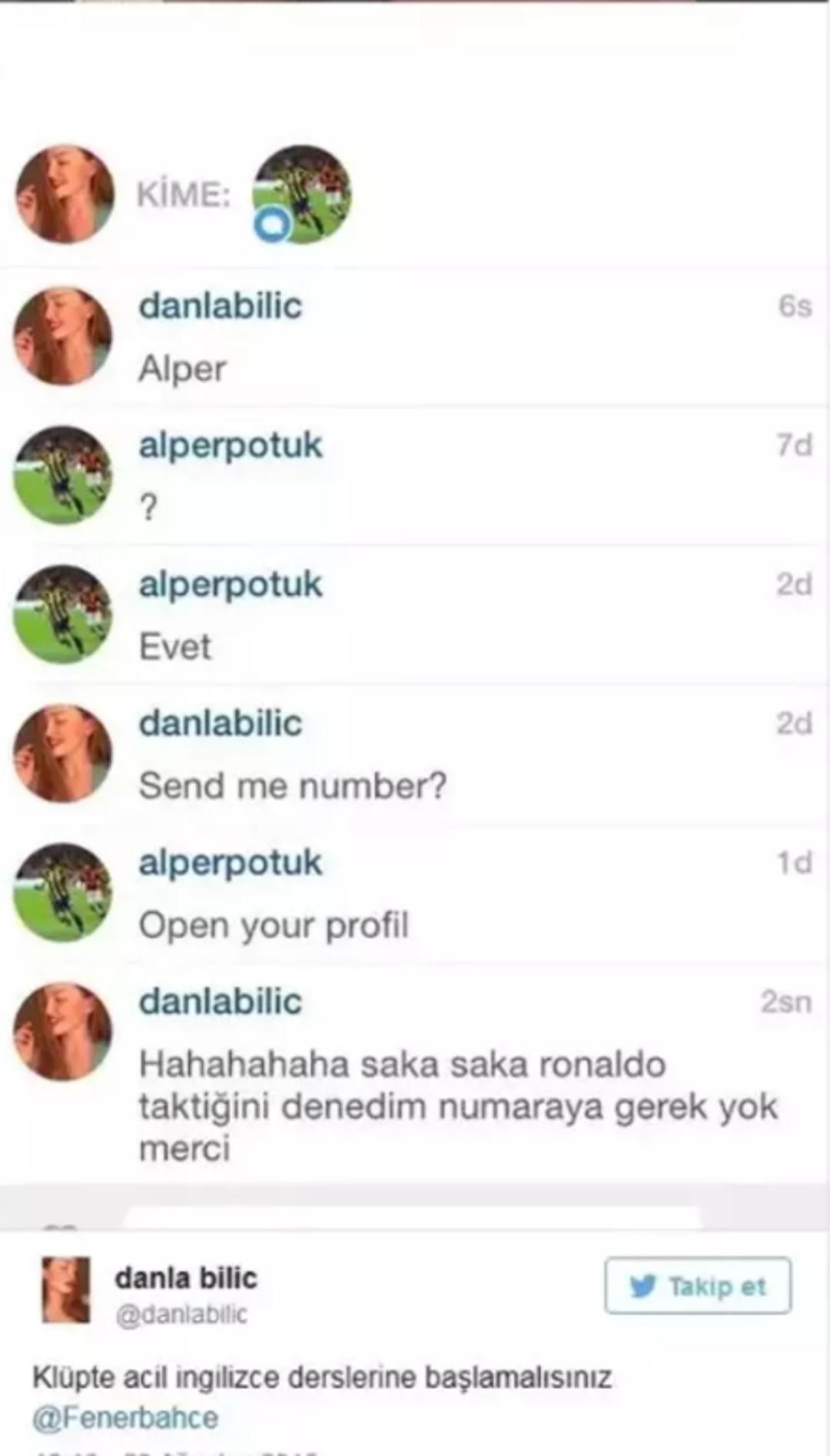 Futbolcuları ifşalamıştı! Danla Bilic ten Alper Potuk itirafı 1