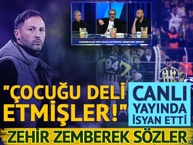 Fenerbah&ccedil;e'nin puan kaybı sonrası yorumculardan zehir zemberek a&ccedil;ıklamalar! "&Ccedil;ocuğu deli etmişler"