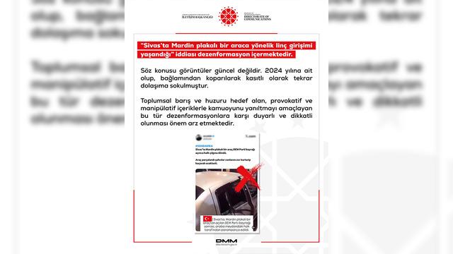 Sivas’ta Mardin plakalı bir araca yönelik linç girişimi iddiası! DMM'den açıklama