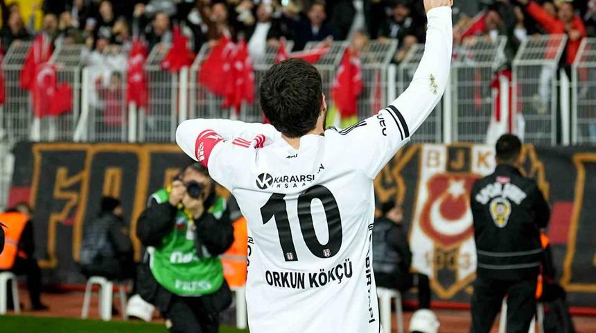 Beşiktaş'ta Orkun K&ouml;k&ccedil;&uuml; ilk gol&uuml;n&uuml; attı