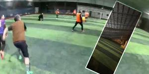 Sahadaki herkes korkudan bir anda depara kalktı! &Uuml;rk&uuml;ten g&ouml;r&uuml;nt&uuml;