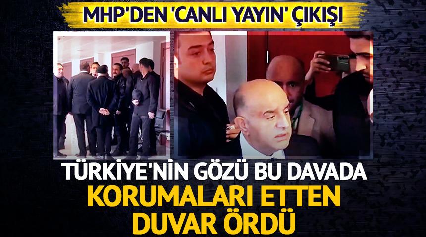 Aziz İhsan Aktaş'ın korumaları etten duvar &ouml;rd&uuml;