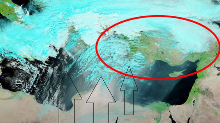 Meteoroloji bu gece için uyarmıştı! NASA uydusu görüntüledi, Türkiye'ye geliyor