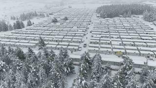 Kar kalınlığının 1 metreyi bulduğu Doğanşehir havadan görüntülendi