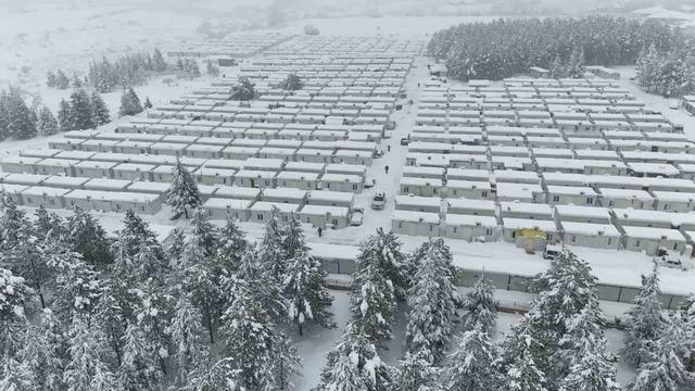 Kar kalınlığının 1 metreyi bulduğu Doğanşehir havadan görüntülendi