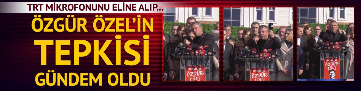 &Ouml;zg&uuml;r &Ouml;zel, TRT mikrofonunu alıp b&ouml;yle tepki g&ouml;sterdi: Kimse helallik istemesin
